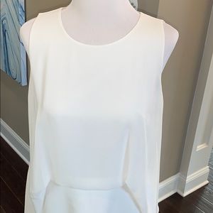 Vince camuto white illusion sheath dress EUC